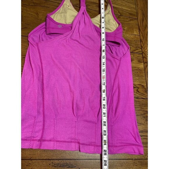 𝅺lululemon Racerback Tank Top Pink Size 4 Extra Small Built in Bra - Picture 3 of 6